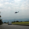 富山県警の救助ヘリ演習