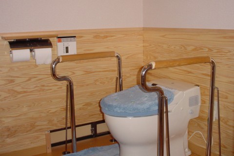 ※白松さんが研究を重ねて設計したバリアフリーのトイレ