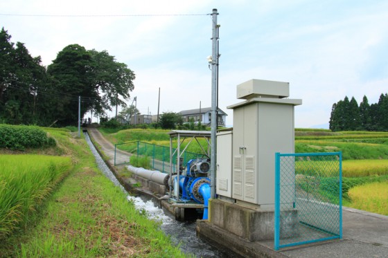 道の駅 竹田にある防火兼農業用水を活用した小水力発電施設。（最大出力25kw）